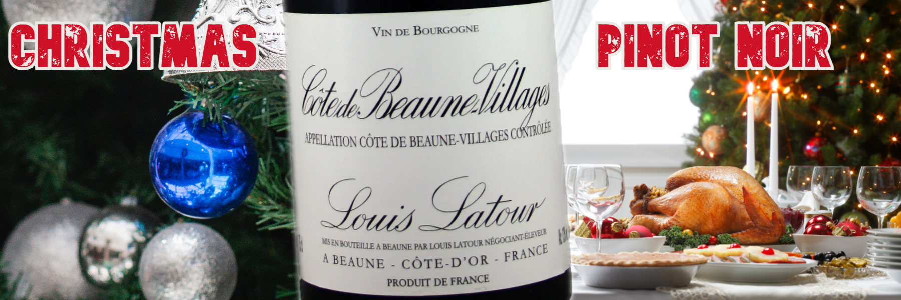 Buy Christmas Pinot Noir - Cote de Beaune Villages, Louis Latour, 2017 for £27.99/bottle
